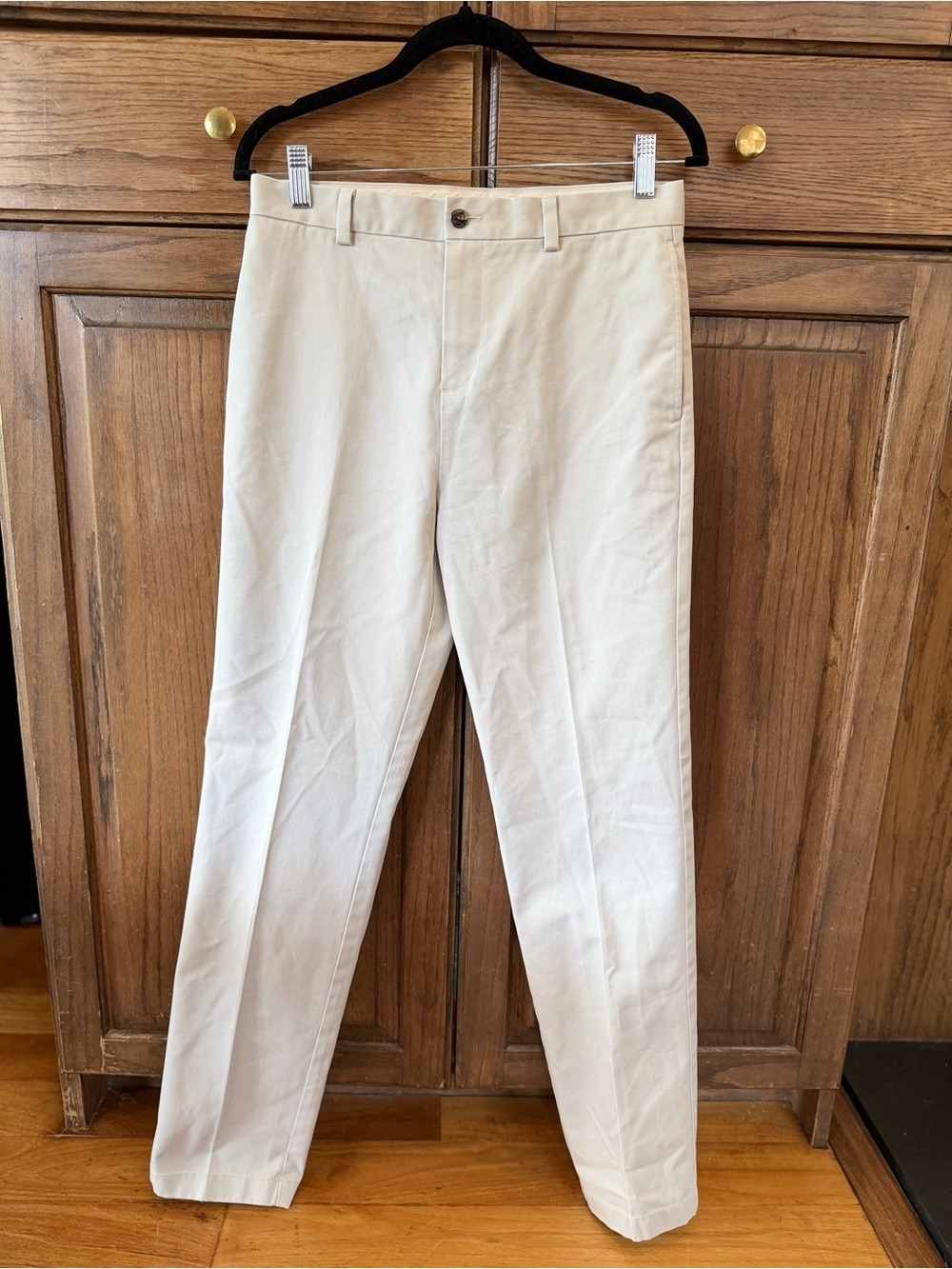 Brooks Brothers Chino Pants Ivory Khaki Cotton Size 16